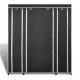 Ντουλάπα με Ράφια / Σωλήνες Μαύρη 45 x 150 x 176 εκ. Υφασμάτινη | Echo Deco
