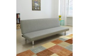 Καναπές - Κρεβάτι Γκρι από Πολυεστέρα
