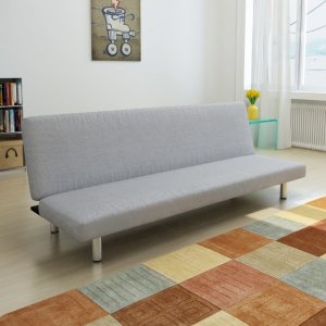 Καναπές - Κρεβάτι Ανοιχτό Γκρι από Πολυεστέρα