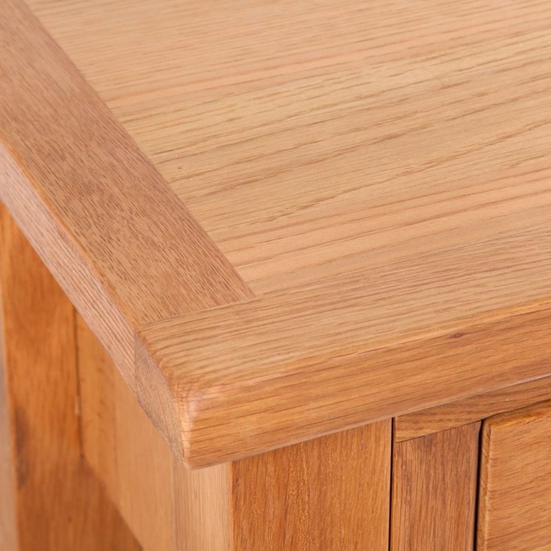 Τραπέζι Κονσόλα με 2 Συρτάρια 83 x 30 x 73 εκ. Μασίφ Ξύλο Δρυός | Echo Deco