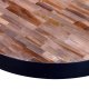 Τραπεζάκι σαλονιού στρογγυλό με επιφάνεια από μασίφ ανακυκλωμένο ξύλο teak 76x34 εκ