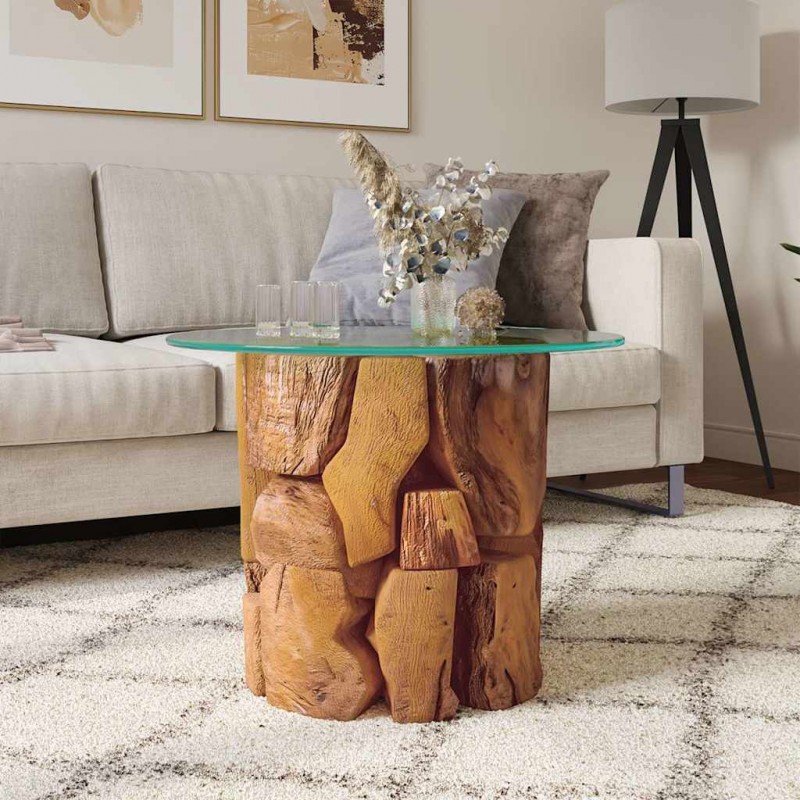 Τραπεζάκι Σαλονιού 60 εκ. από Μασίφ Ξύλο Teak | Echo Deco