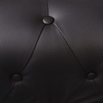 Καναπές γωνιακός πενταθέσιος τύπου Chesterfield μαύρος από συνθετικό δέρμα 205x205x73 εκ
