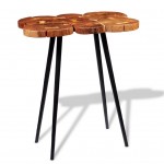Τραπέζι μπαρ με επιφάνεια από κορμούς από μασίφ ξύλο ακακίας 90x60x110 εκ