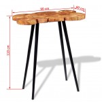Τραπέζι μπαρ με επιφάνεια από κορμούς από μασίφ ξύλο ακακίας 90x60x110 εκ