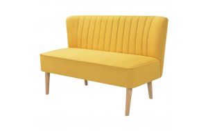 Καναπές Κίτρινος 117 x 55,5 x 77 εκ. Υφασμάτινος