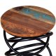 Βοηθητικό τραπέζι από μασίφ ανακυκλωμένο ξύλο 40x50 εκ