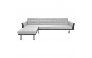 Καναπές-Κρεβάτι Γωνιακός Μαύρος/Γκρι 218x155x69 εκ. Υφασμάτινος