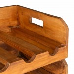 Ράφια κρασιών σετ τεσσάρων τεμαχίων για 16 φιάλες από μασίφ ανακυκλωμένο ξύλο 46x30x15 εκ