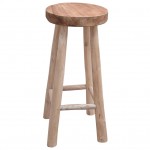 Σκαμπό μπαρ από μασίφ ξύλο teak | Echo Deco