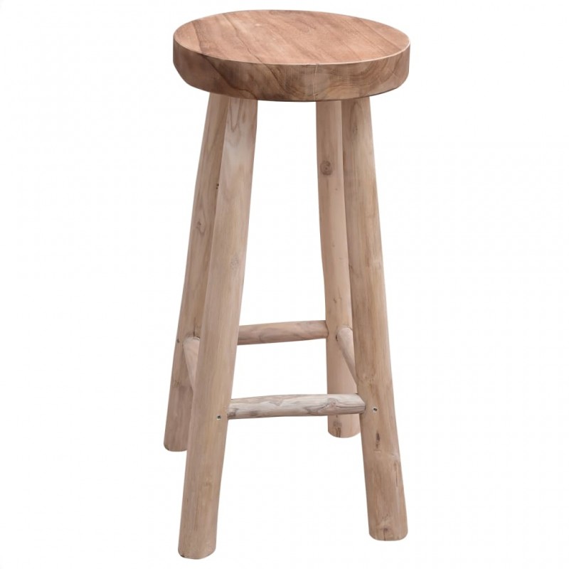 Σκαμπό μπαρ από μασίφ ξύλο teak | Echo Deco