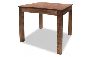 Τραπέζι φαγητού τετράγωνο από μασίφ ανακυκλωμένο ξύλο 82x80x76 εκ