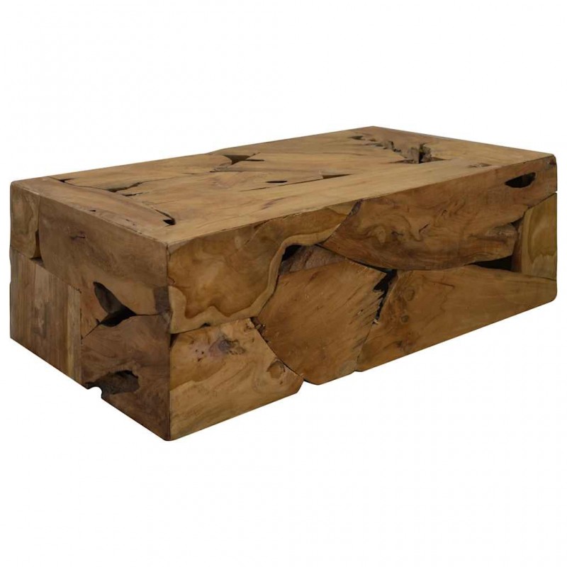Τραπεζάκι σαλονιού καφέ από ξύλο teak 90x50x35 εκ