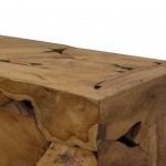 Τραπεζάκι σαλονιού καφέ από ξύλο teak 90x50x35 εκ