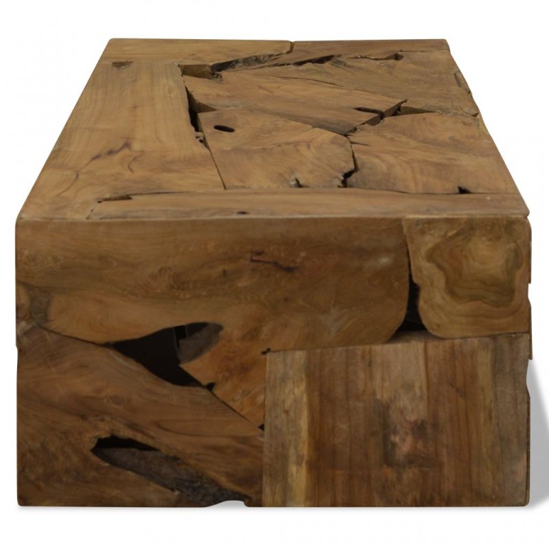 Τραπεζάκι σαλονιού καφέ από ξύλο teak 90x50x35 εκ