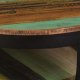 Τραπεζάκι σαλονιού στρογγυλό μασίφ ανακυκλωμένο ξύλο και χάλυβας 65x32 εκ