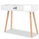 Τραπέζι κονσόλα λευκό 80 x 30 x 72 εκ από μασίφ ξύλο πεύκου | Echo Deco