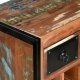 Ραφιέρα σταντ κρασιών από μασίφ ανακυκλωμένο ξύλο και ατσάλι 54x35x80 εκ