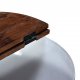 Τραπεζάκι σαλονιού ημισφαιρικό από μασίφ ανακυκλωμένο ξύλο με αποθηκευτικό χώρο 60x27 εκ