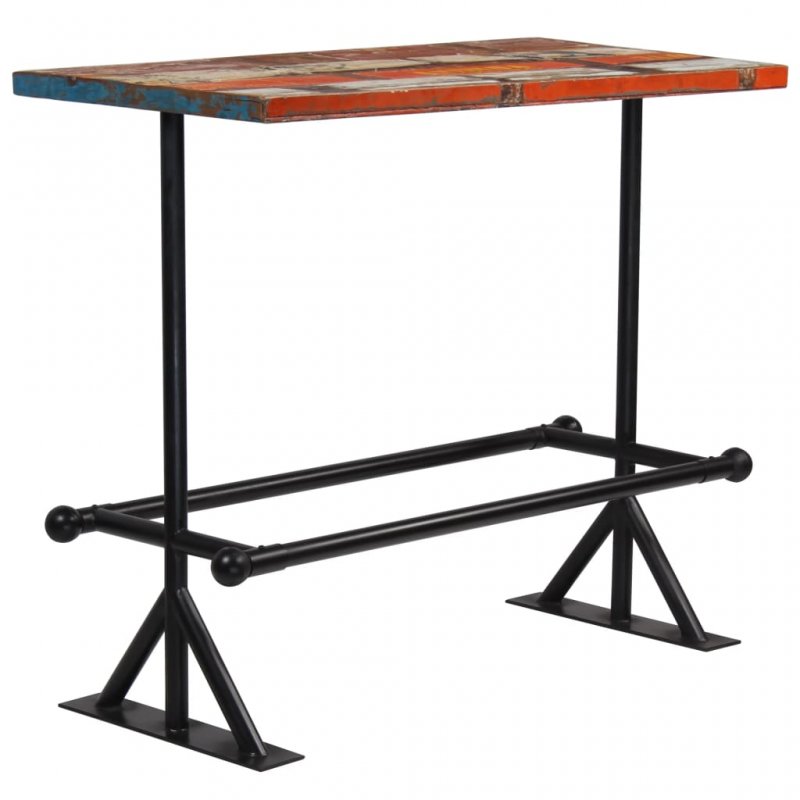 Τραπέζι Μπαρ Πολύχρωμο 120x60x107 εκ. Μασίφ Ανακυκλωμένο Ξύλο | Echo Deco