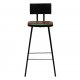 Καρέκλες μπαρ σετ τεσσάρων τεμαχίων από χρωματιστό μασίφ ανακυκλωμένο ξύλο 45x36x99 εκ