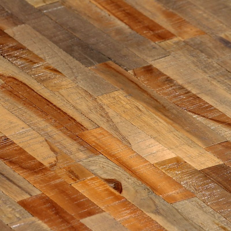 Σετ τραπεζάκια σαλονιού ζιγκόν δύο τεμαχίων μασίφ ανακυκλωμένο ξύλο teak