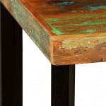Τραπέζι μπαρ ατσάλι και μασίφ ανακυκλωμένο ξύλο 60x60x107 εκ
