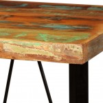 Τραπέζι μπαρ ατσάλι και μασίφ ανακυκλωμένο ξύλο 60x60x107 εκ