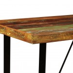 Τραπέζι μπαρ μασίφ ανακυκλωμένο ξύλο και ατσάλι 120x60x107 εκ