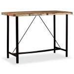 Τραπέζι μπαρ από ανακυκλωμένο ξύλο μασίφ και ατσάλι 150x70x107 εκ