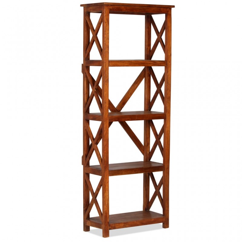Ραφιέρα από μασίφ ξύλο ακακίας 60x30x160 εκ
