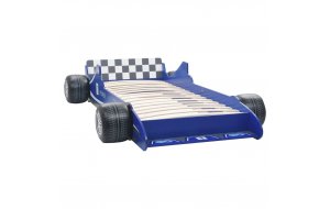 Κρεβάτι παιδικό αγωνιστικό αυτοκίνητο μπλε 94x229 εκ