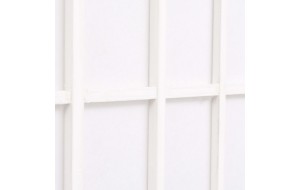 Παραβάν Ιαπωνικού Στυλ με 6 πάνελ πτυσσόμενο λευκό από ξύλο και ριζόχαρτο 240x170 εκ
