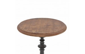 Τραπέζι βοηθητικό καφέ 40 x 64 εκ από μασίφ ξύλο ελάτης