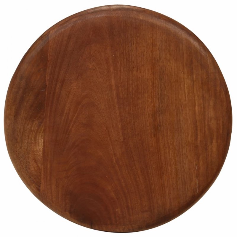 Σκαμπό μπαρ σετ δύο τεμαχίων από μασίφ ξύλο μάνγκο 38x76 εκ