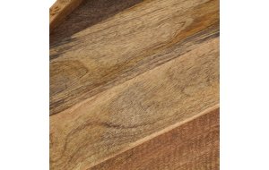 Τραπεζάκι σαλονιού από μασίφ ξύλο μάνγκο και ατσάλι 50x40 εκ