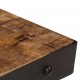 Τραπεζάκι σαλονιού με ρόδες από μασίφ ξύλο μάνγκο 100x60x26 εκ