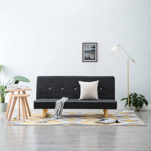 Καναπές - Κρεβάτι Σκούρο Γκρι Υφασμάτινος