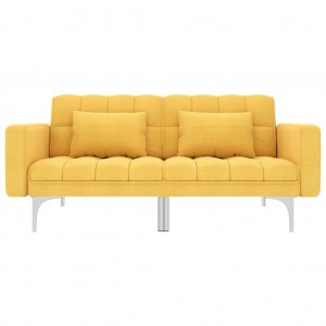 Καναπές - Κρεβάτι Κίτρινος Υφασμάτινος