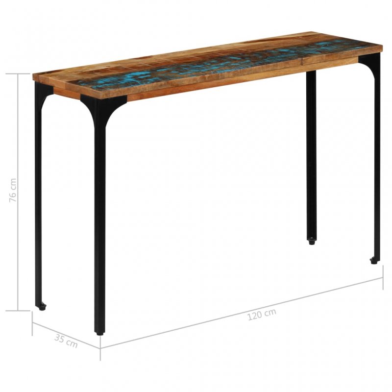 Τραπέζι κονσόλα 120 x 35 x 76 εκ από μασίφ ανακυκλωμένο ξύλο | Echo Deco