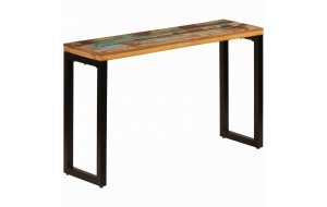Τραπέζι κονσόλα από μασίφ ανακυκλωμένο ξύλο και ατσάλι minimal 120x35x76 εκ
