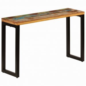 Τραπέζι κονσόλα 120x35x76 εκ μασίφ ανακυκλωμένο ξύλο / ατσά&lam