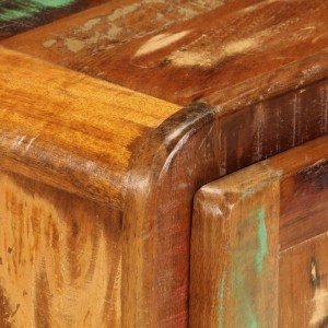 Κομοδίνο με ροδάκια από μασίφ ανακυκλωμένο ξύλο 50x30x50 εκ