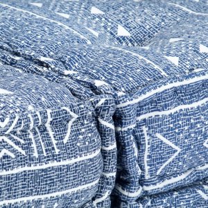 Καναπές - Κρεβάτι Τριθέσιος Αρθρωτός Μπλε Υφασμάτι&n