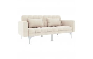 Καναπές - Κρεβάτι Κρεμ Υφασμάτινος