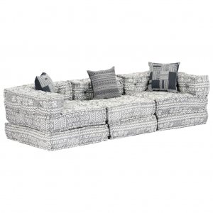 Καναπές - Κρεβάτι Τριθέσιος Αρθρωτός Ανοιχτό Γκρι &Upsilon
