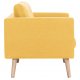 Καναπές Διθέσιος Κίτρινος Υφασμάτινος | Echo Deco