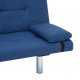 Καναπές - Κρεβάτι με Δύο Μαξιλάρια Μπλε από Πολυεστέρα | Echo Deco
