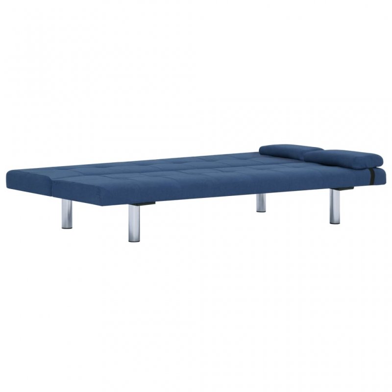 Καναπές - Κρεβάτι με Δύο Μαξιλάρια Μπλε από Πολυεστέρα | Echo Deco