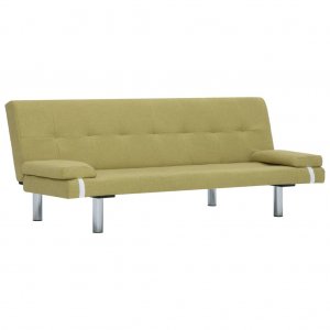 Καναπές - Κρεβάτι με Δύο Μαξιλάρια Πράσινος από Πολυ&eps